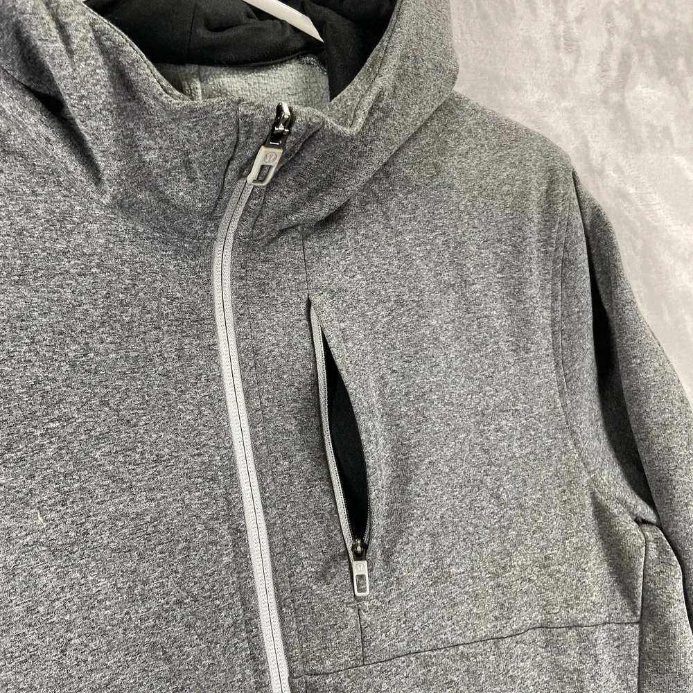 Lululemon Hoodie Mens Medium City Sweat Full Zip Sweatshirt Gray Active Casual